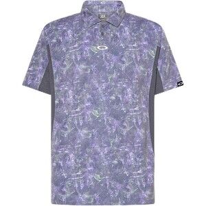 Oakley Men's Short Sleeve Polo Airvent Rock Print, Large